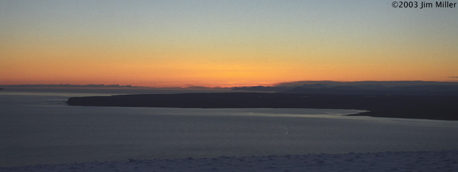 Winter Mountaintop Sunrise 2003 Jim Miller - Canon Elan 7e, Canon 50mm f2.5 Macro, Kodak Gold 100