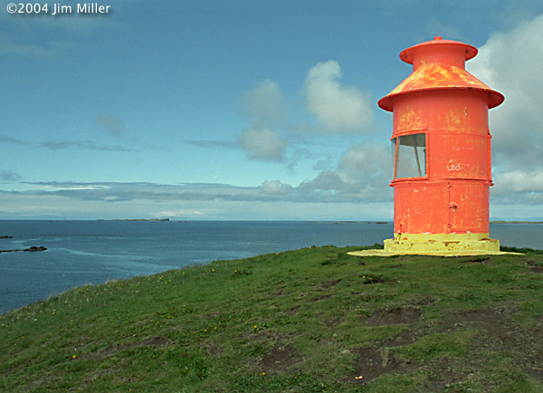 Old Stykkishólmur Lighthouse ©2004 Jim Miller - Canon Elan 7e, Canon 28mm f2.8, Fuji Superia 100
