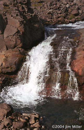 Roadside Waterfall ©2004 Jim Miller - Canon Elan 7e, Canon EF 28mm f2.5 Macro, Fuji Superia 100