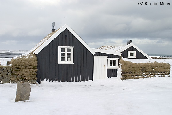 Snowy Turf House ©2005 Jim Miller - Canon EOS 10D, Canon EF 35mm f2.8 Lens, ISO 400